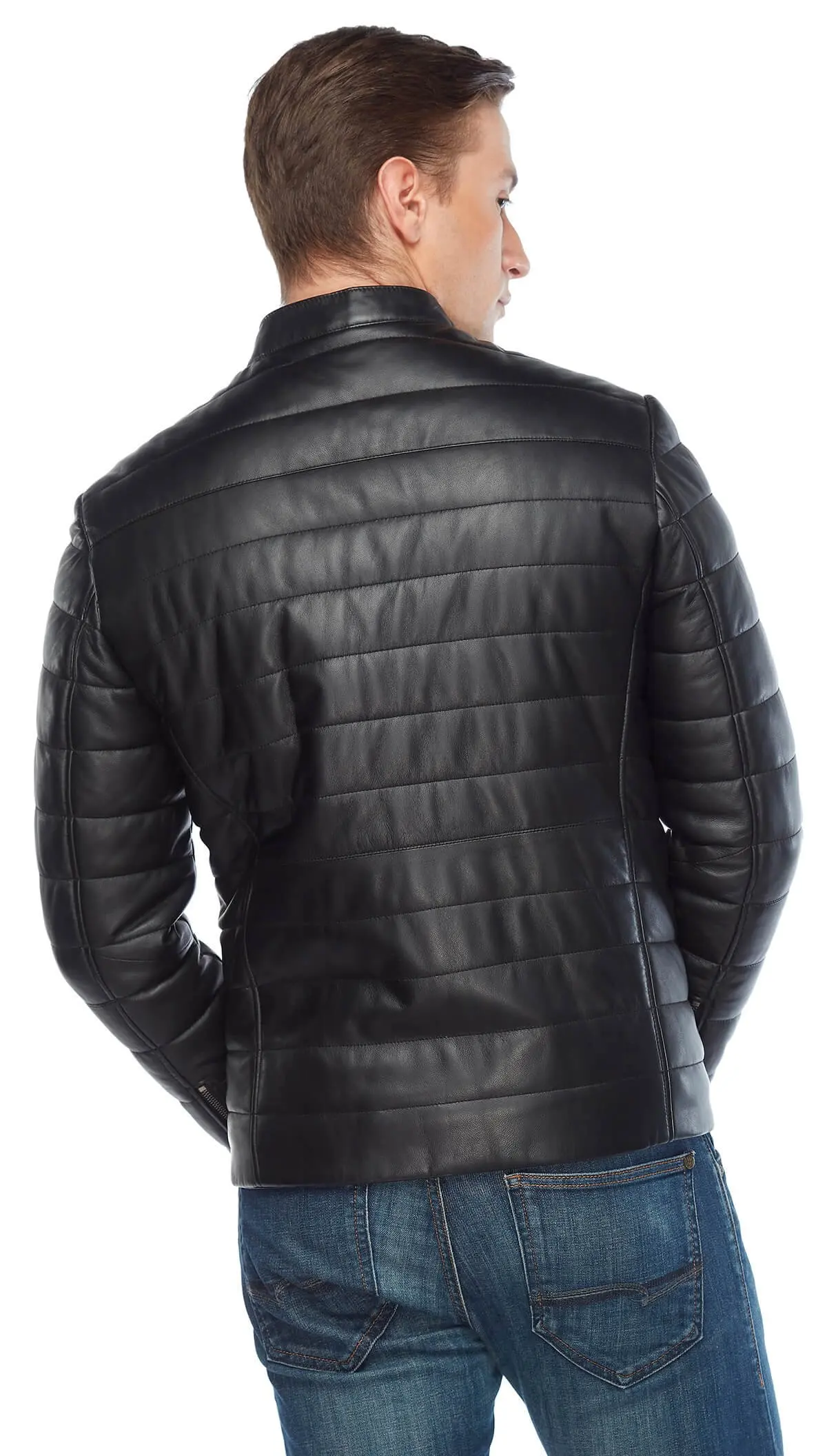 Genuine Leather Inflatable Male Leather Coats Black Original Lambskin Autumn Winter 2022 Biker Slim Large Size VintageTürkiye