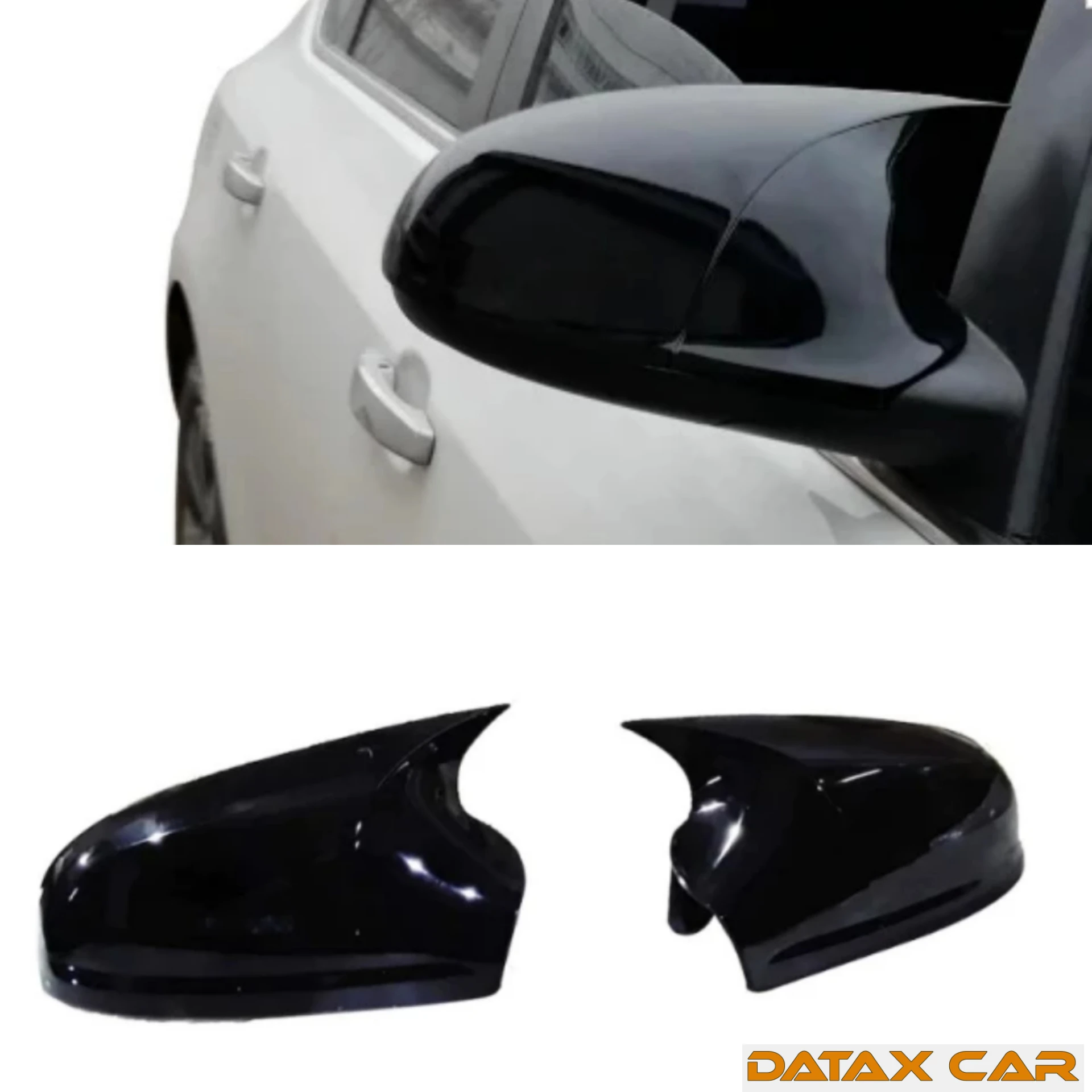 Bat Style Mirror Cover For Opel Astra H 2004 2009 Rearview Mirror Cover 2 Pieces Cover Glossy Black Car Shields Exterior Tuning