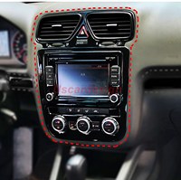 For Vw Scirocco Dashboard Decor Frame Set, Trim Accessorie, Dash Cover,  Piano Black, Carbon Fiber, Red