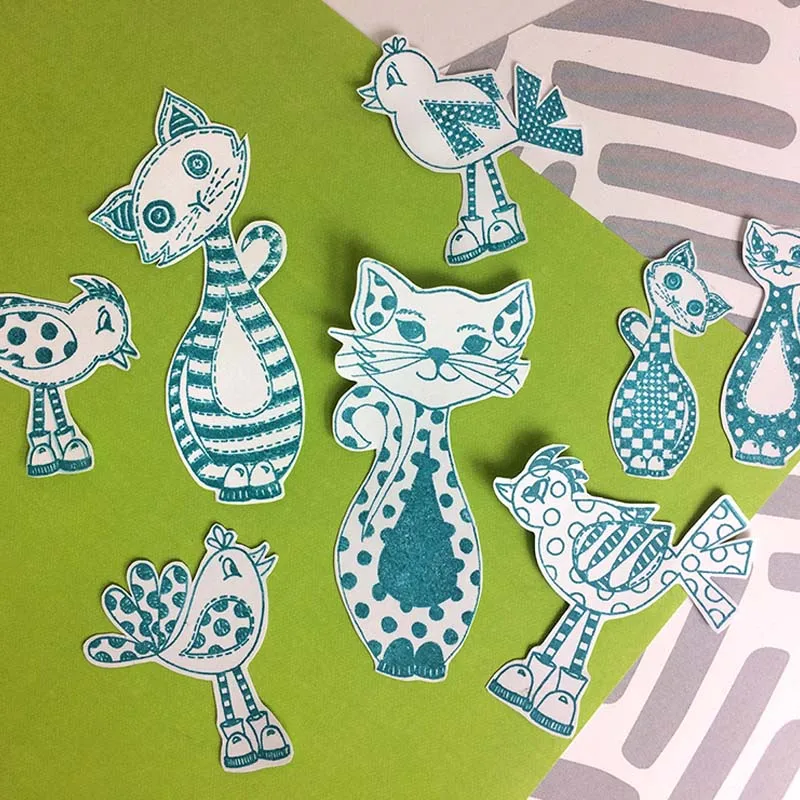 7x8.5inch Cute kitty Silicone Clear Stamp for Scrapbooking Soft Stamp DIY Handmake Crafts Photo Craft Decoration