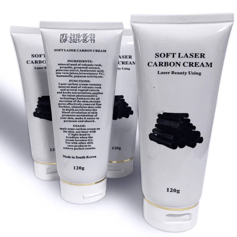 Muñeca negra, Gel exfoliante de carbono con láser, crema de carbono para blanquear la piel para máquina láser ND YAG