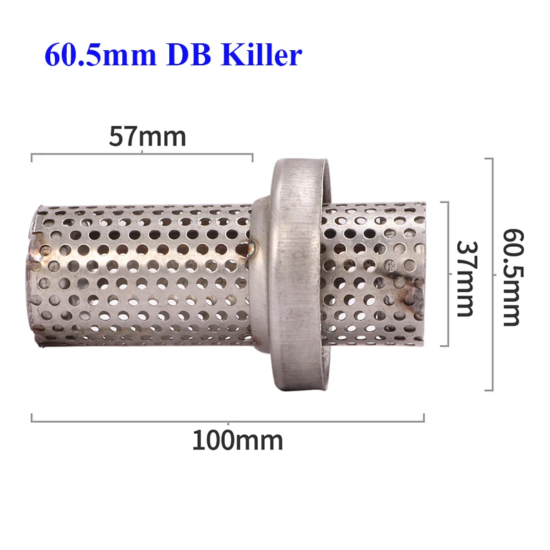 

60.5mm Motorcycle Exhaust Muffler Can DB Killer Removable Silencer Insert Tip Eliminator DB Killer Silencer