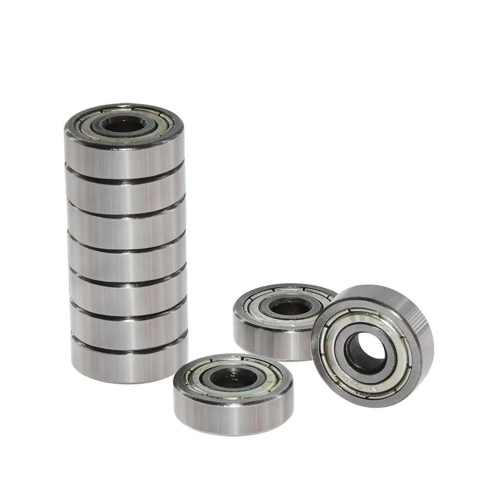 10pcs Miniature Deep Groove Ball Bearing 625ZZ 5*16*5 mm for 3D Printer Parts 625ZZ 625-ZZ Deep Groove Flanged Pulley Wheel