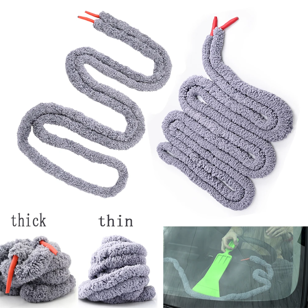 

EHDIS 3-Meter Soak Shield Rope Car Window Tint Water Absorbent Windshield Dashboard Washing Tool Microfiber Cleaning Towel Cloth