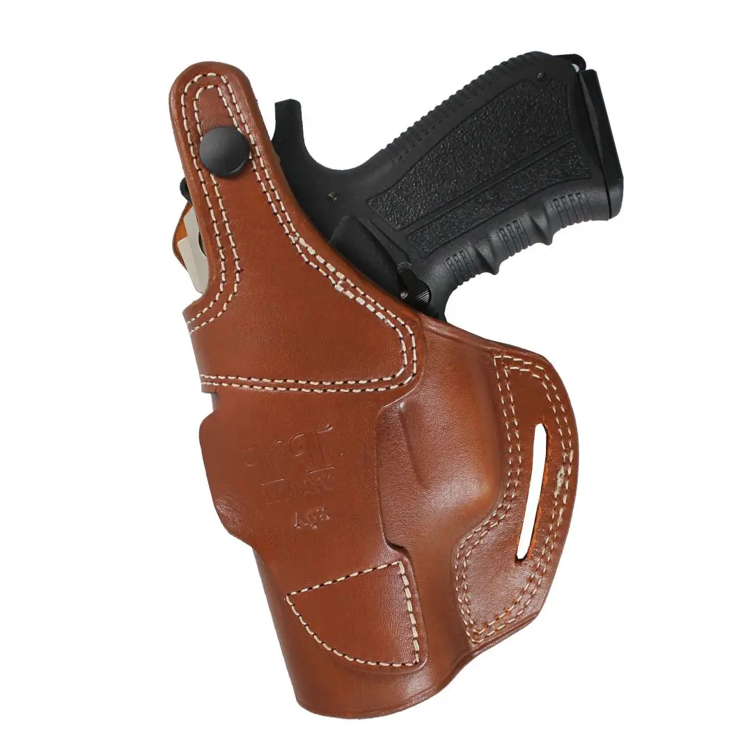 YT HOBBY S & W M & P 2.0 Handmade Leather Fast Draw With Strap OWB Outside The Waist Band carry Pistol Gun Holster Pouch