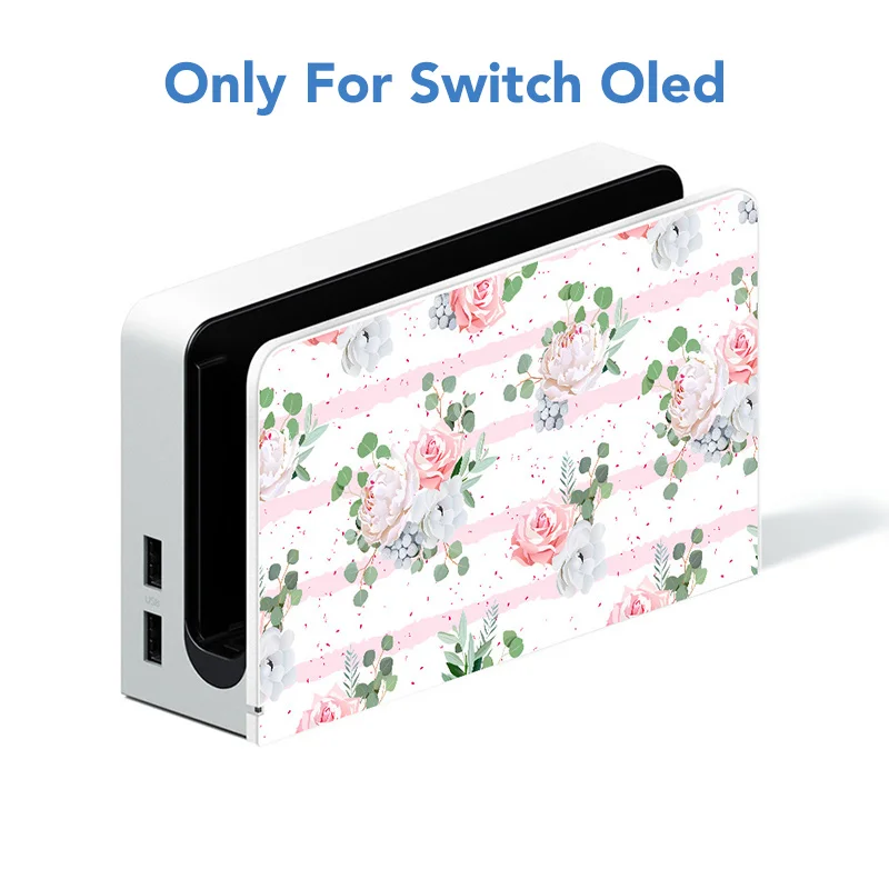 Custodia Dock personalizzata personalizzata per Nintendo Switch Oled Anime Decal Cover rosa bianco viola nero colori Base crea il tuo