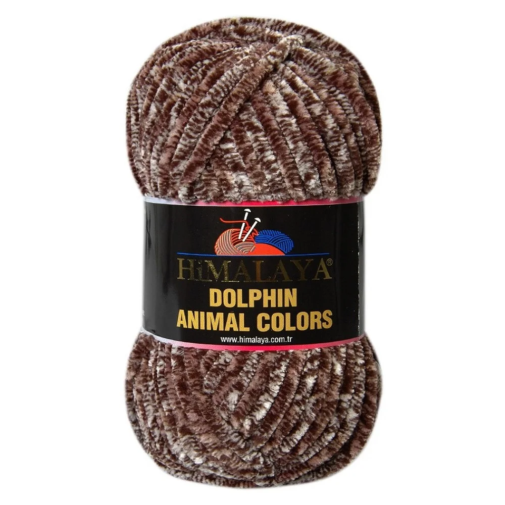 Himalaya Dolphin Animal Colors 100g - 5 LOT/BALLS Super wielkogabarytowa przędza do szydełkowania różnobarwna Chenille turecka aksamitna miękka