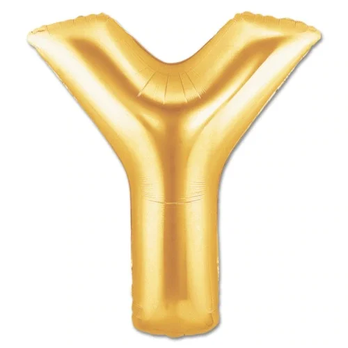 Y Letter Foil Balloon Gold Color 40 Inches 435462563