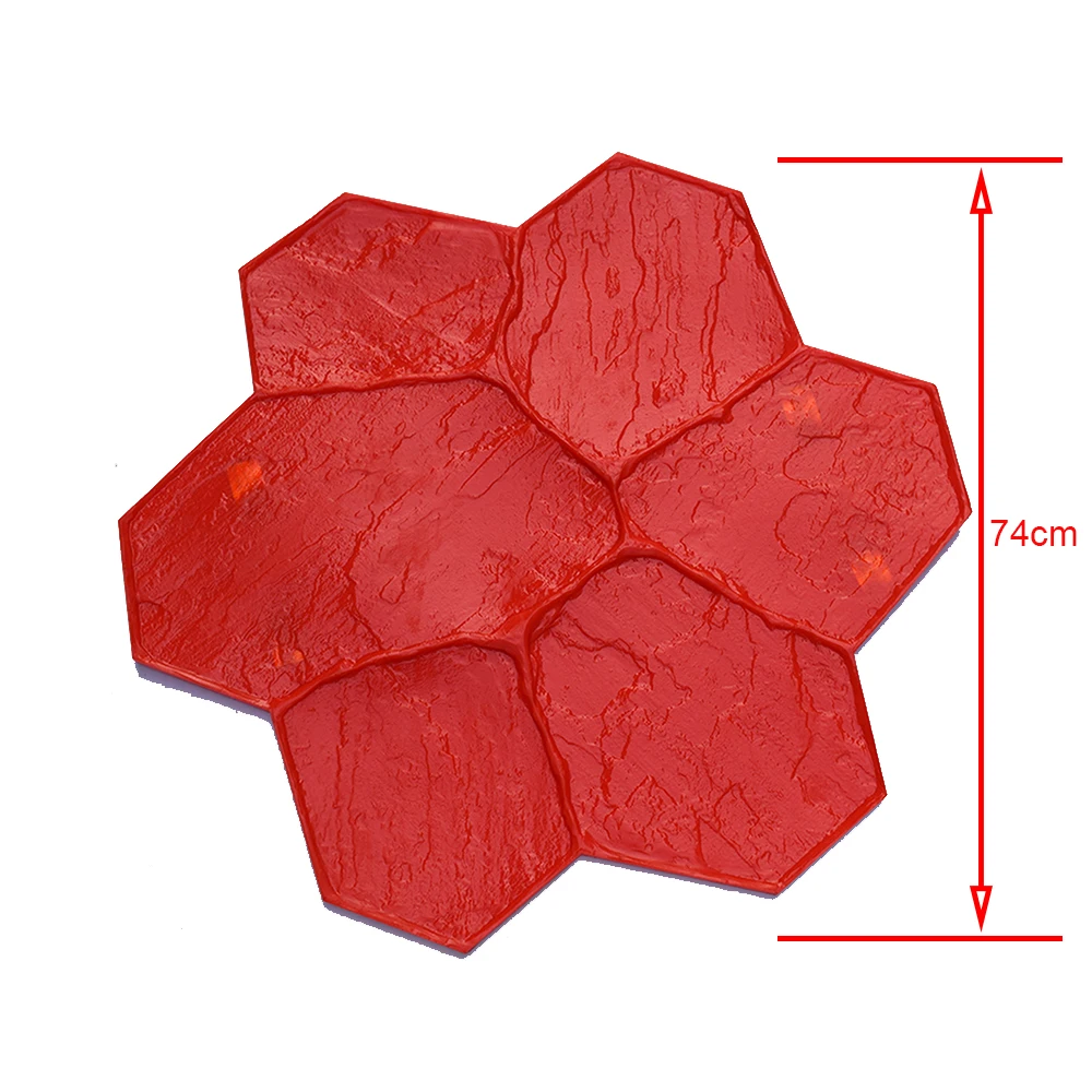 Embossed floor ice crack pattern mold printing material PU concrete art color DIY printed floor cement mold