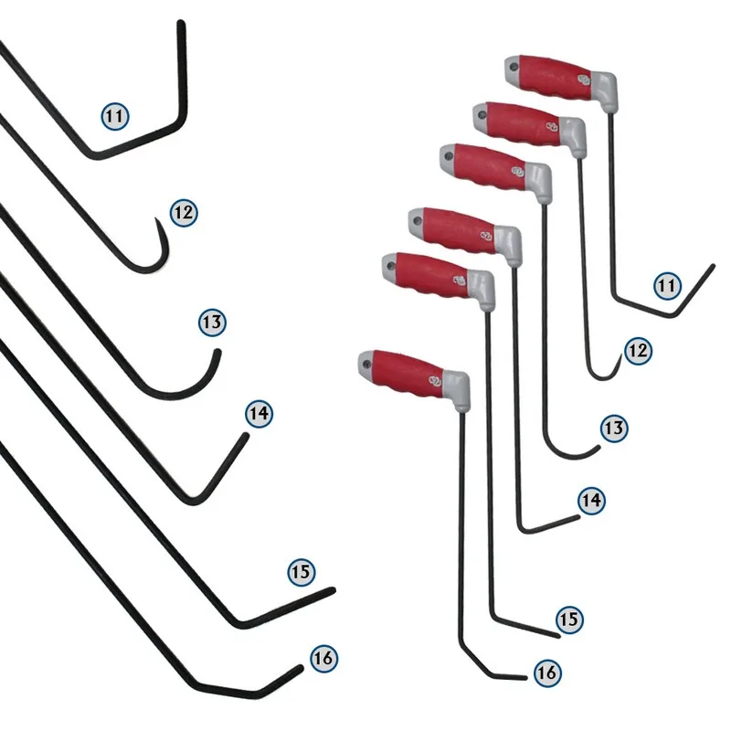 Paintless Dent Repair Set PDR TOOLS Set Dent Removal Pdr Repair Hail Damage Hook Set Rod Set 56 Pcs High Carbon Steel