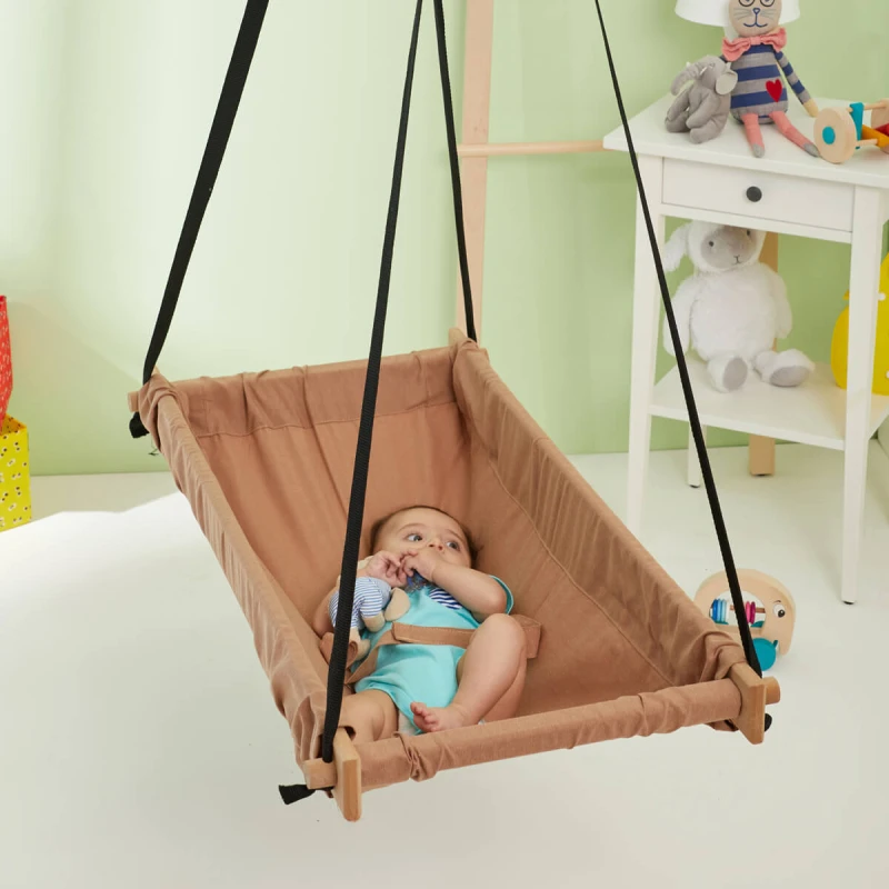 Wooden Spring Bounce Hammock Ceiling Swing 4 Color Options High Quality