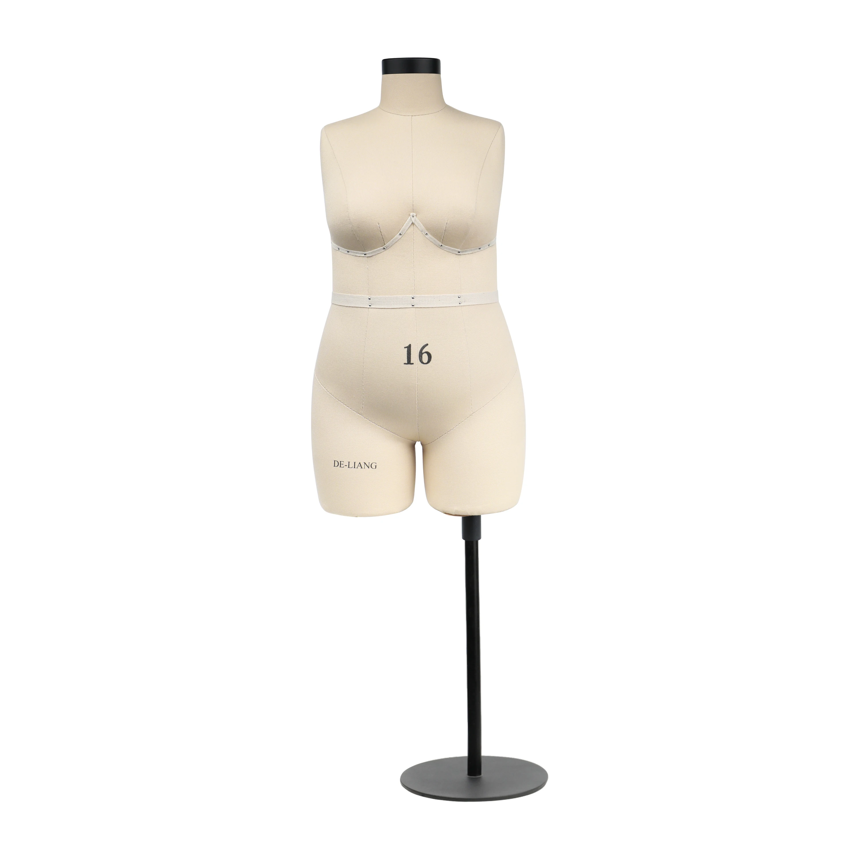 DE-LIANG Female Half Scale Dress Form Mannequin,Plus Size 16, Dressmaker Dummy,Tailor Manikuin, Miniature Not Adult Model