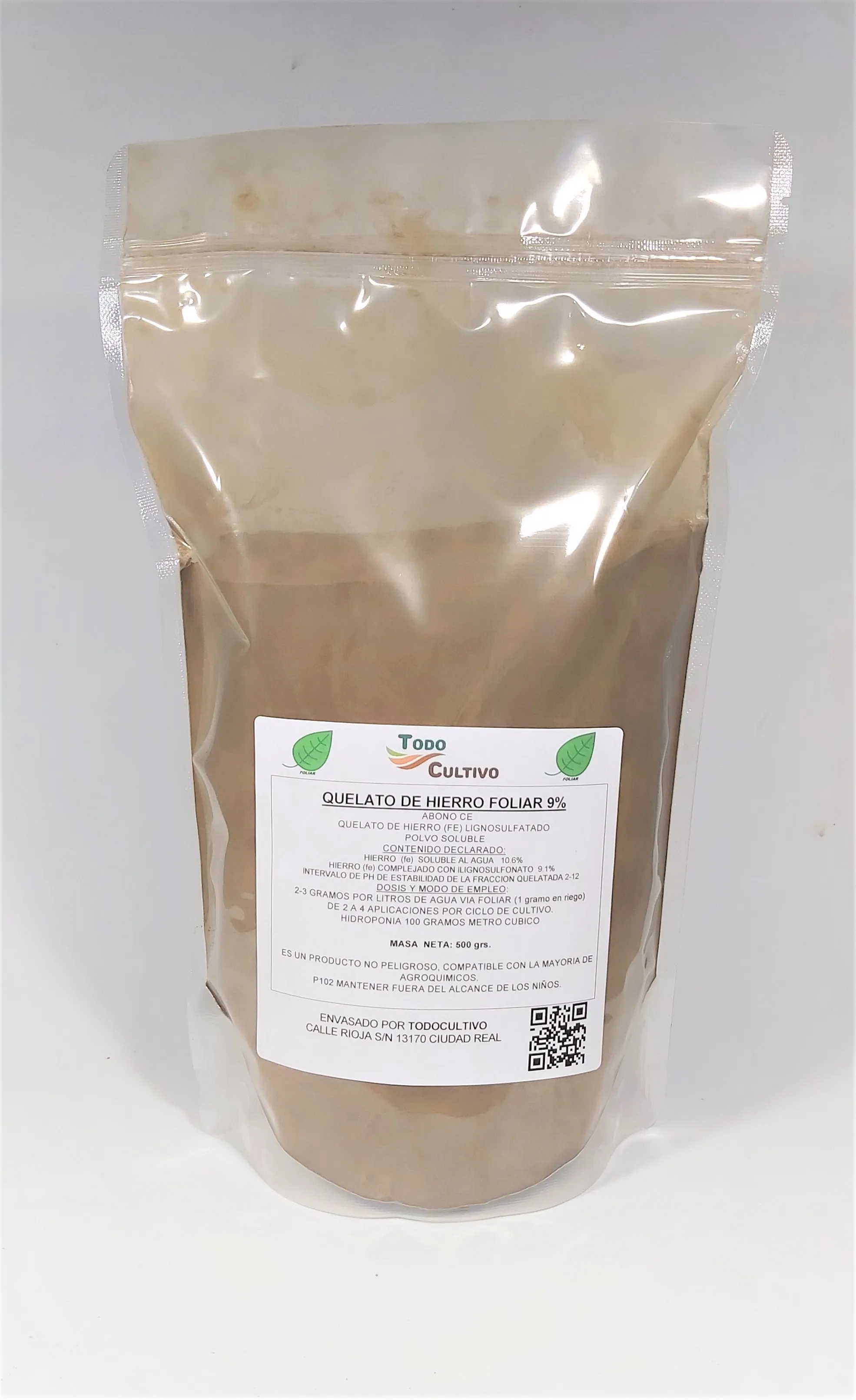 9% Foliar iron chelate, soluble solid fertilizer made of water soluble iron and completed with lignosulfonates with high efficacy in foliar Fertilization