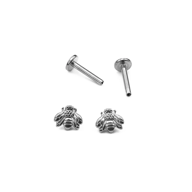 Cute Tiny Bee Labret Piercing Cartilage Earring