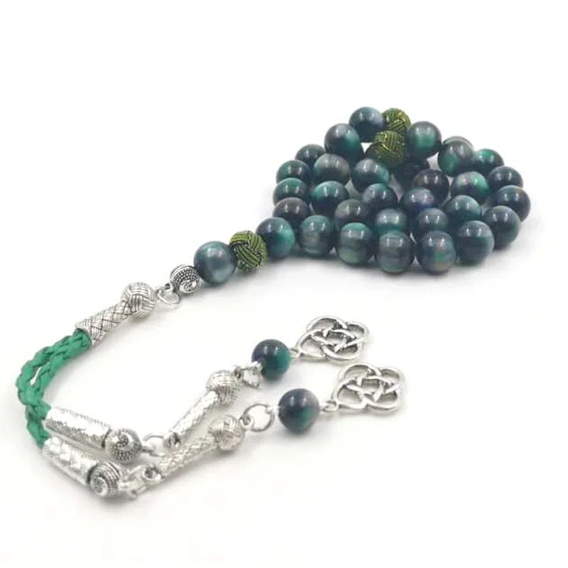 الراتنج الأخضر تسبيح مسلم سبحة صلاة مصباح العربية موضة سوار هدية اكسسوارات الإسلامية التركية مجوهرات الموضة