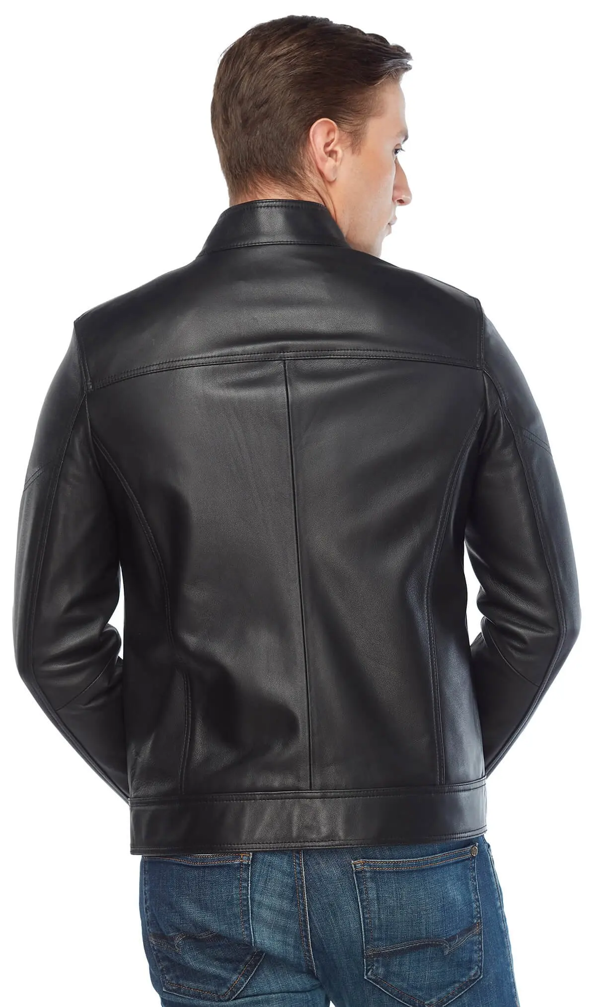 Addo maschio cappotto in vera pelle nero originale pelle di agnello autunno inverno 2022 Biker Slim Large Size VintageTürkiye
