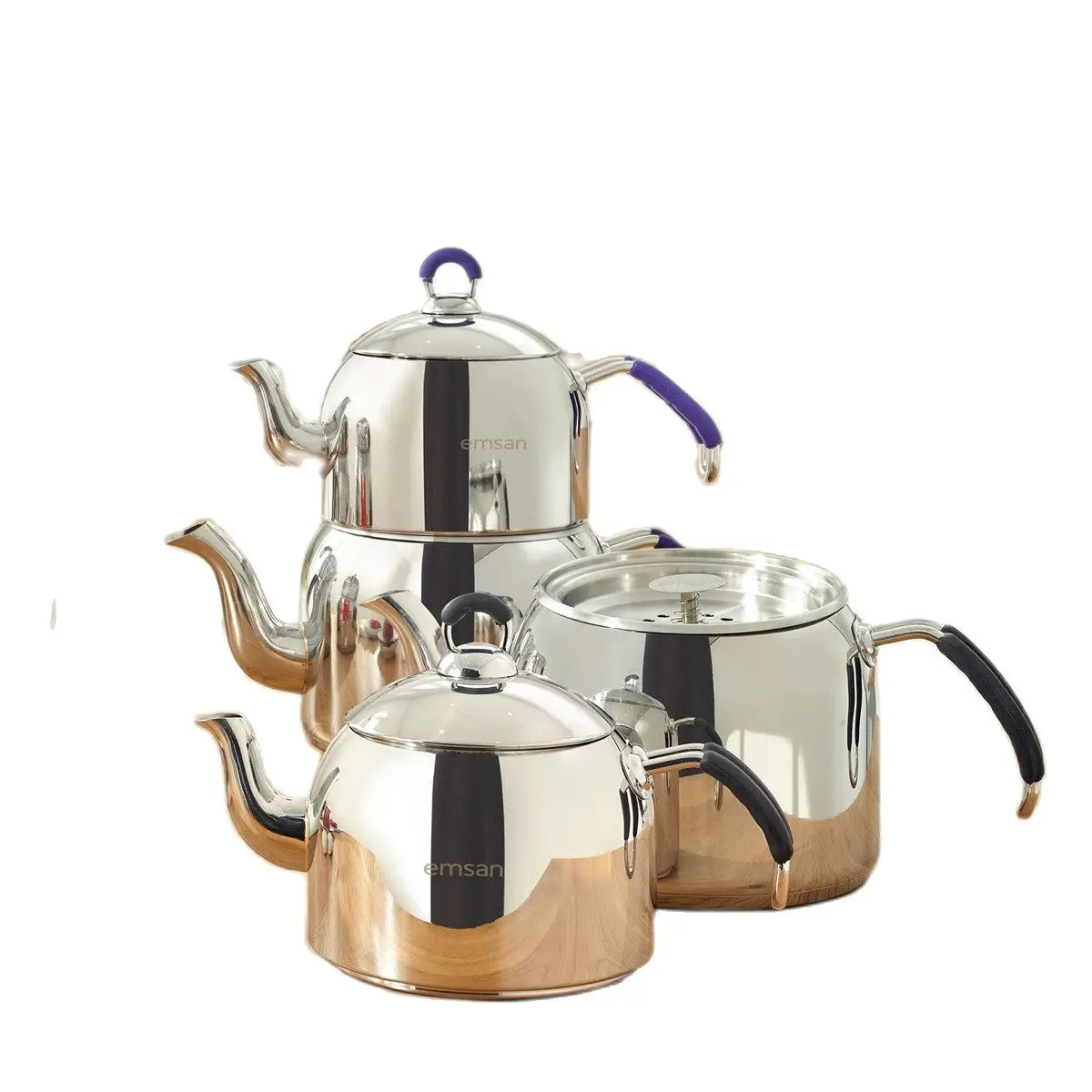 Heat resistant glass teapot incision based stainless steel tea infuser filter kettle Turkish made 2021 Style Traditional