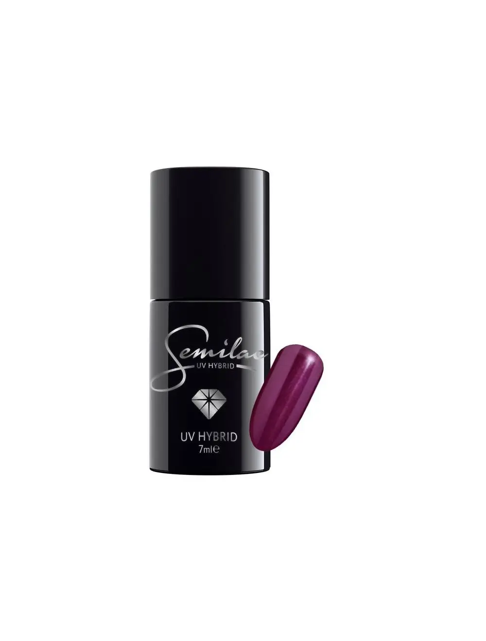 Semilac Luminous Cyclamen 082 semi-permanent coverage, UV hybrid nail polish texture Gel