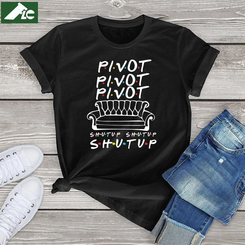 

100 Cotton Friends Womens Shirt Funny Letter Print T Shirt Women Clothing Summer 2021 Unisex Mens Short Sleeve Tee Soft Tops 3XL