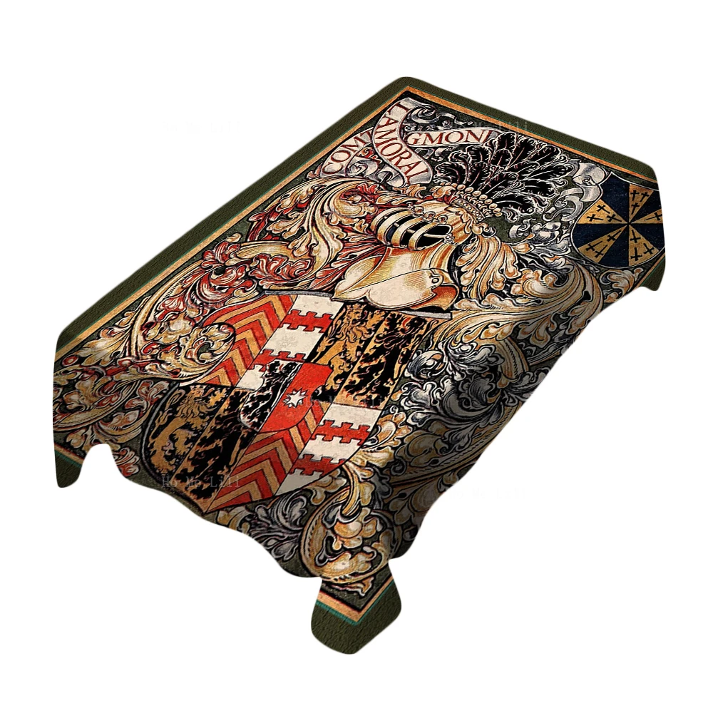 Lamoral Count Of Egmont Medieval Coat Of Arms Of William And Mary Armorial Success Figure Tablecloth By Ho Me Lili Table Decor