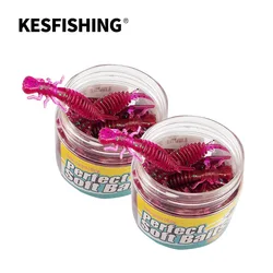 KESFISHING Soft Bait Larva 50mm 20pcs Worm Leurre Peche Jig Lure Fishing Tackle Best Artifical baits For Fishing