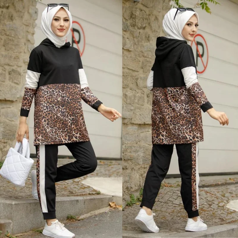 2021 new season tracksuit 2 piece muslim women hijab tracksuit fashion Turkey AbayaDubai Islamic sports arabia turkey