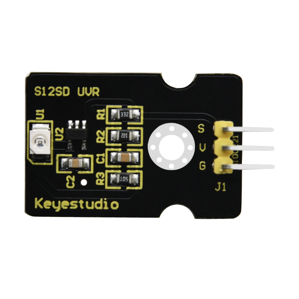 Czujnik UV Keyestudio 240-370nm GUVA-S12SD 3528 Moduł pomiaru natężenia promieniowania ultrafioletowego DC 2.5-5V do Arduino / Raspberry Pi