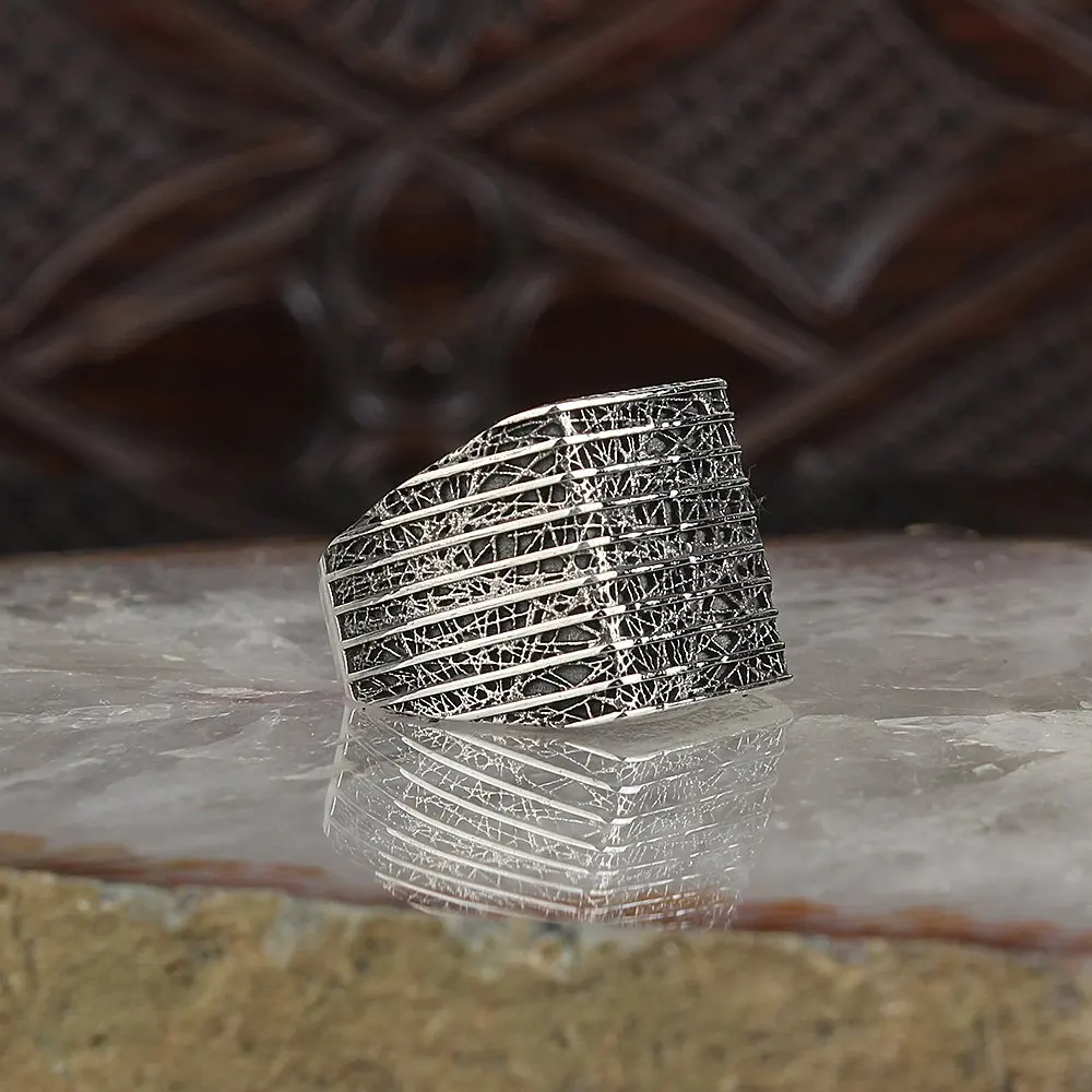 All Handmade Traditional Turkish 925 Silver Men's Handmade Signet Rings Jewelry Gift From Turkey for Women Men