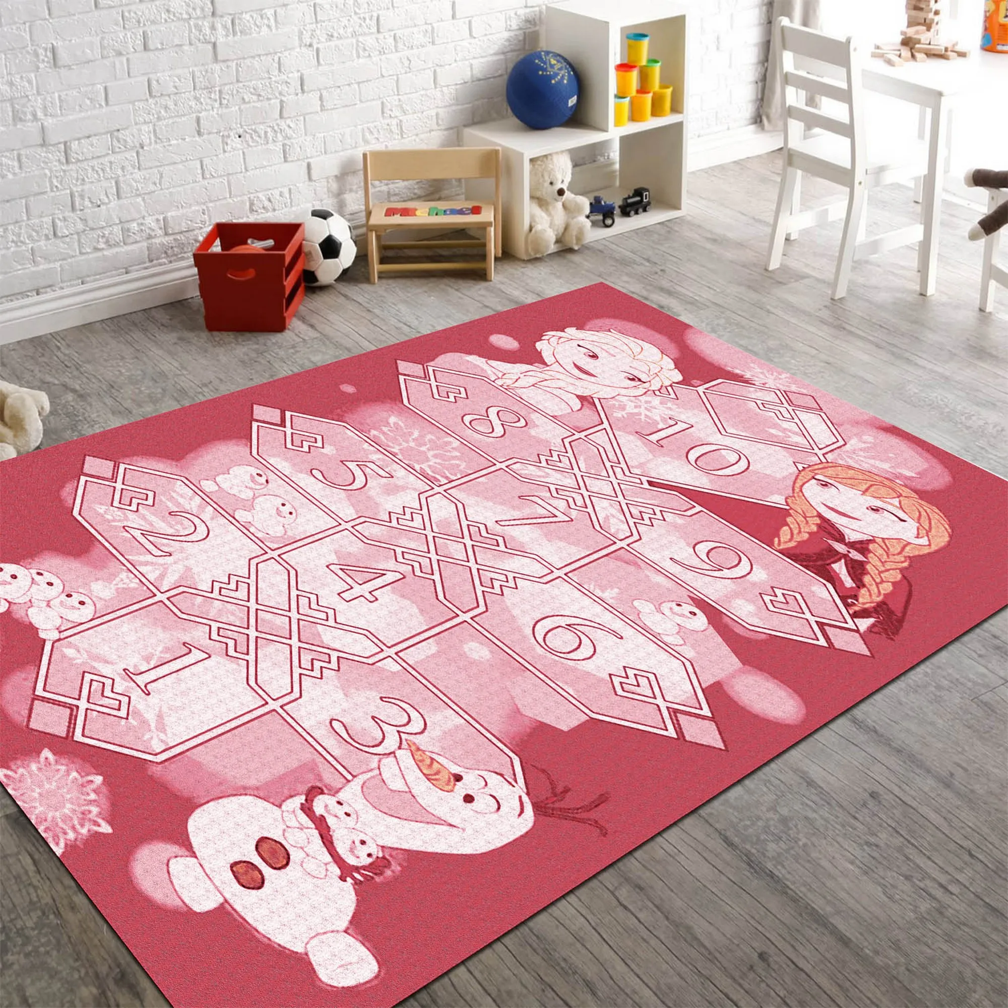 Elsa Hopscotch Rugs Girls Room Rug Girls Room Decor Girls Room Decration Toddler Girls Room Decration Girls Bedroom Accessories