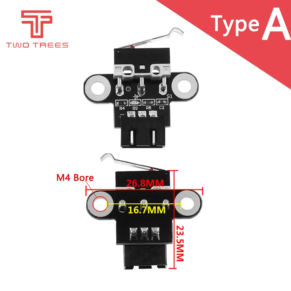 3D Printer Parts Mechanical Limit Switch Module Horizontal Type Endstop With 1M Cable For DIY Motherboard Reprap Ramps1.4