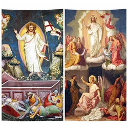 The Resurrection Of Our Lord Jesus Christ Icon Easter Mass Festival Tapestry By Ho Me Lili For Livinroom Bedroom Home Decor