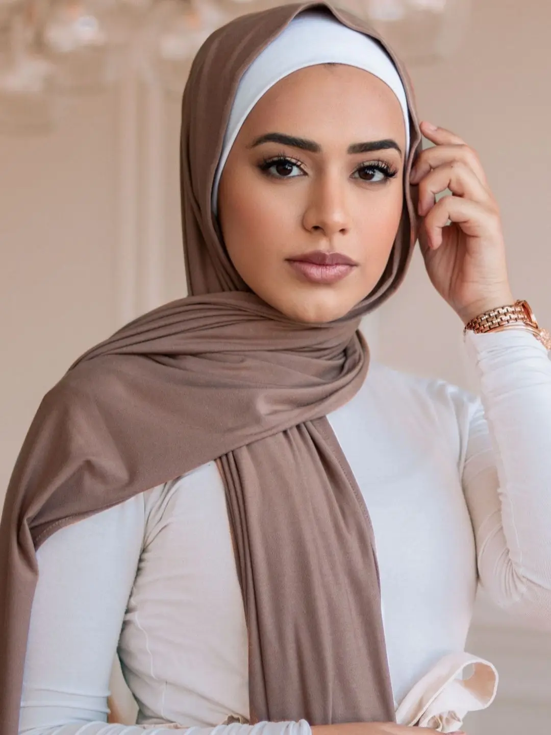 Premium Jersey Hijab Sjaal Voor Moslim Vrouwen Tulband Femme Africaine Hijabs Voor Vrouw Hoofd Hoofddoek Hoofddoek Ramadan