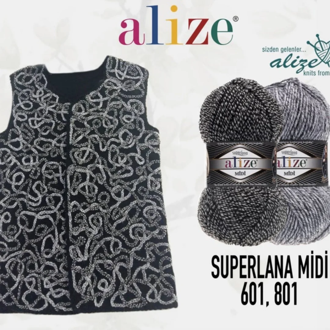 Alize Superlana Midi Knitting Yarn Heavy worsted Yarn Heavy Weight Wool Yarn blend wool acrylic yarn for winter clothes ALIZE