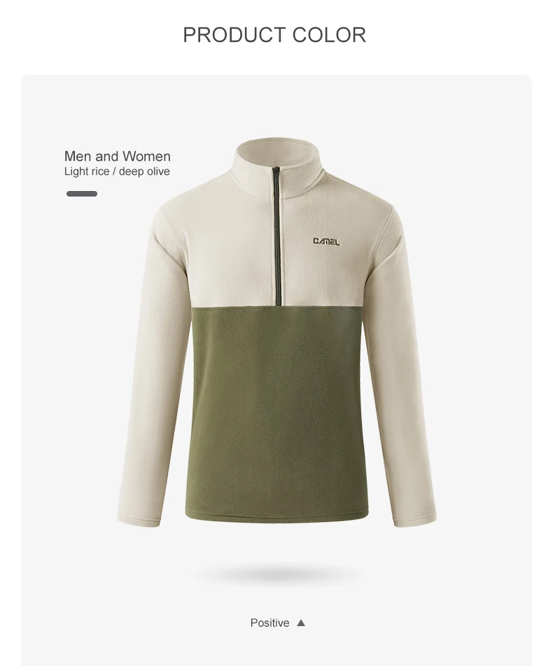 GOLDEN CAMEL Men's Jackets Polar Plus Soft Casual Fleece Jacket for Men Autumn Winter Stand-up Collar Sweater Sweatshirt Clothes
