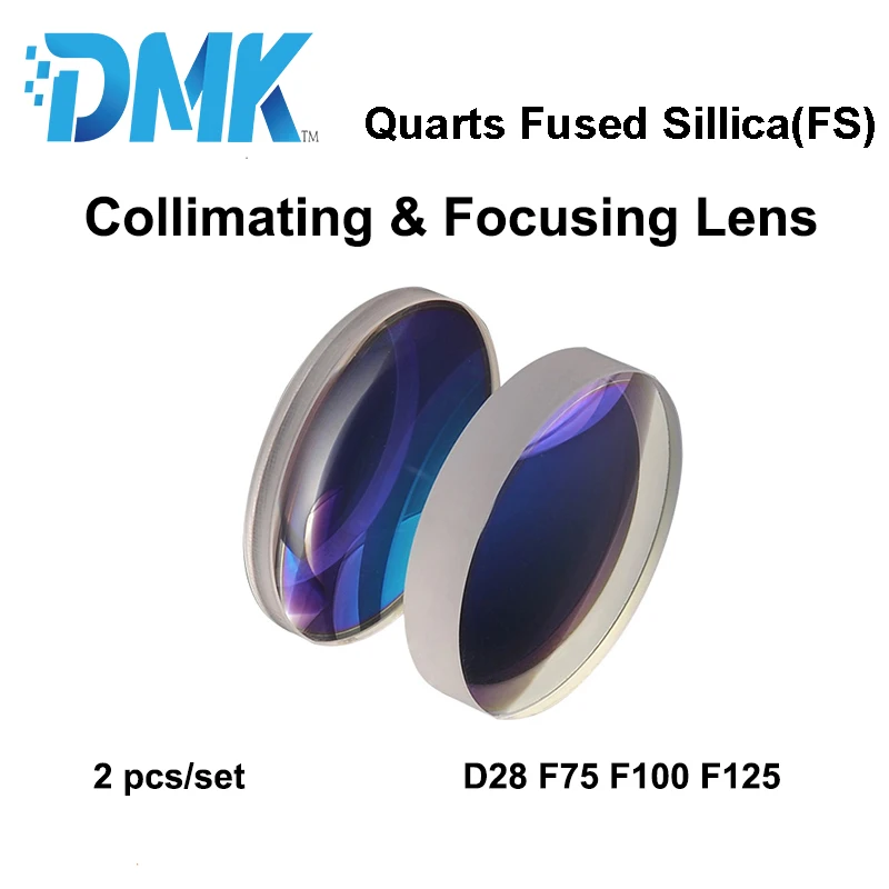 D28 F75/100/125mm Fiber laser collimating lens fused sillica Fiber Focus Lens 1064nm Laser Cutting Machine Lens