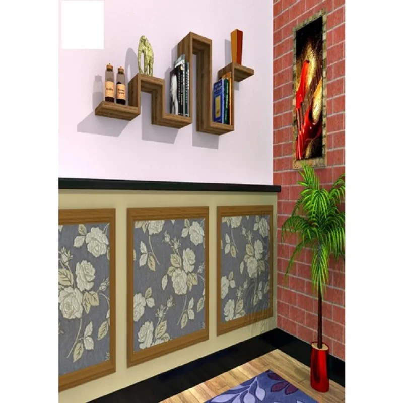 Shelf&Shelf MADE IN TURKEY Modern Shelf Color Options Living Room Wood Wall Book Holder Organizer Bookshelf Rack Bookcase