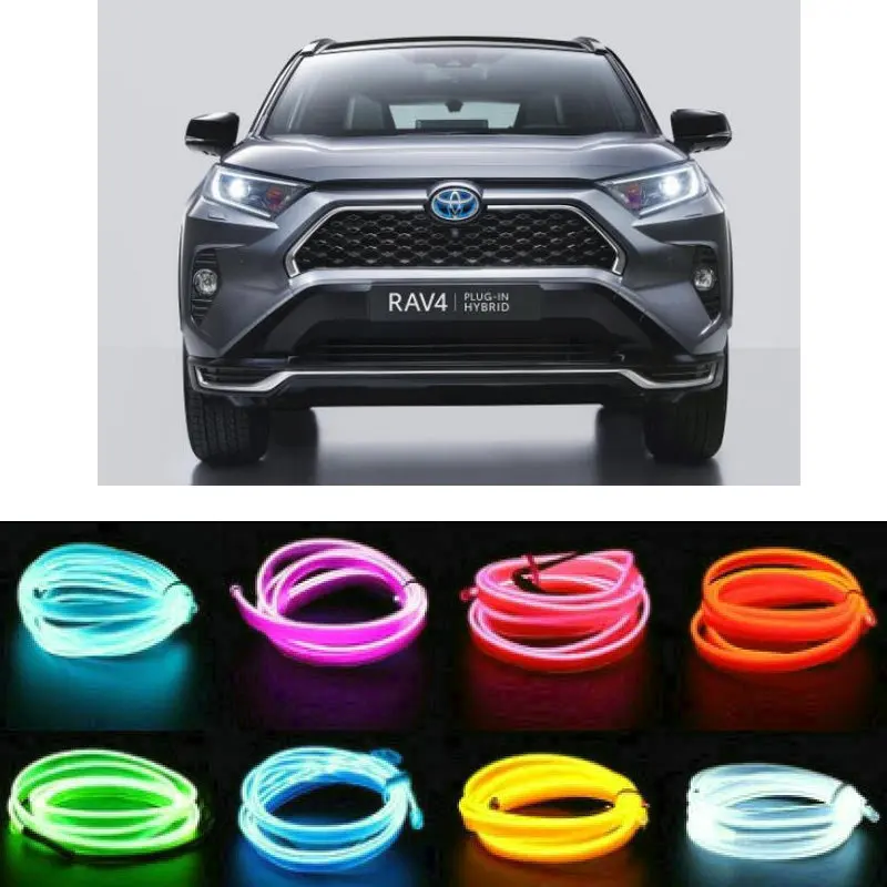 

5m el Atmosphere Lamp Interior Mood Lighting For Toyota corolla avensis rav4 camry auris CARINA FJ CRUISER LAND CRUISER Previa