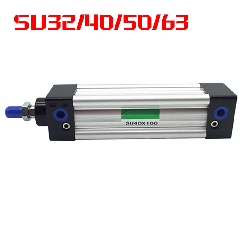 

Standard Air Pneumatic Cylinder SU32/40/50/63mm Bore Double Acting 25-1000mm Stroke Air Cylinder