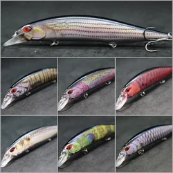 wLure Fishing Lure 20g 13cm Slow Floating Jerkbait Lifelike Painting Cutting Blade Treble Hooks Weight Transfer Minnow HM401