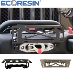 For Jeep Wrangler  JK JL JT  License Plate Front Bumper Move UP Down Wiht  Loke  Black  Silver 4*4 Car Auto Accessories