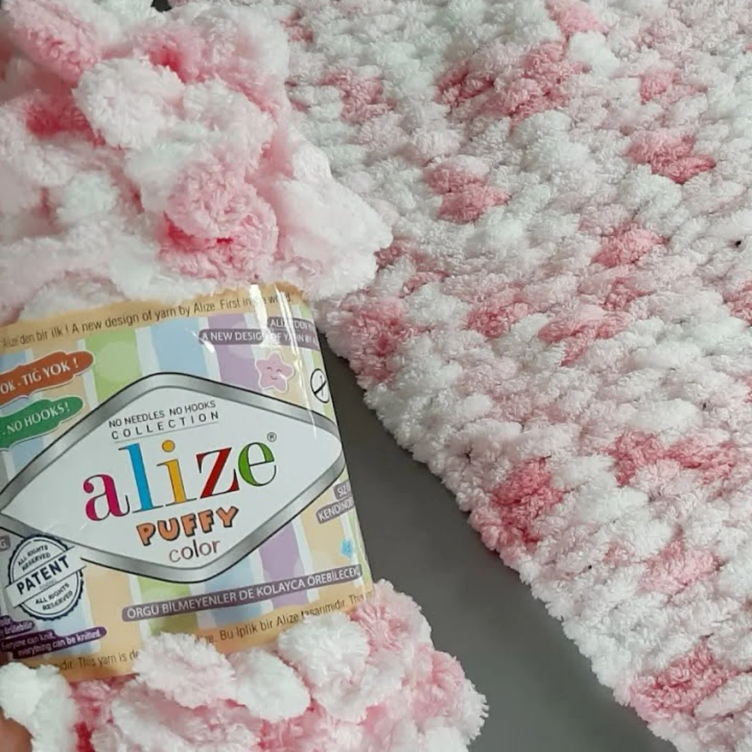 Alize Puffy Color Soft Finger Knitting Yarn for Hand Knitting Amigurumi DIY Baby Knitwear Blanket Bedspread Scarf Sweater Beanie