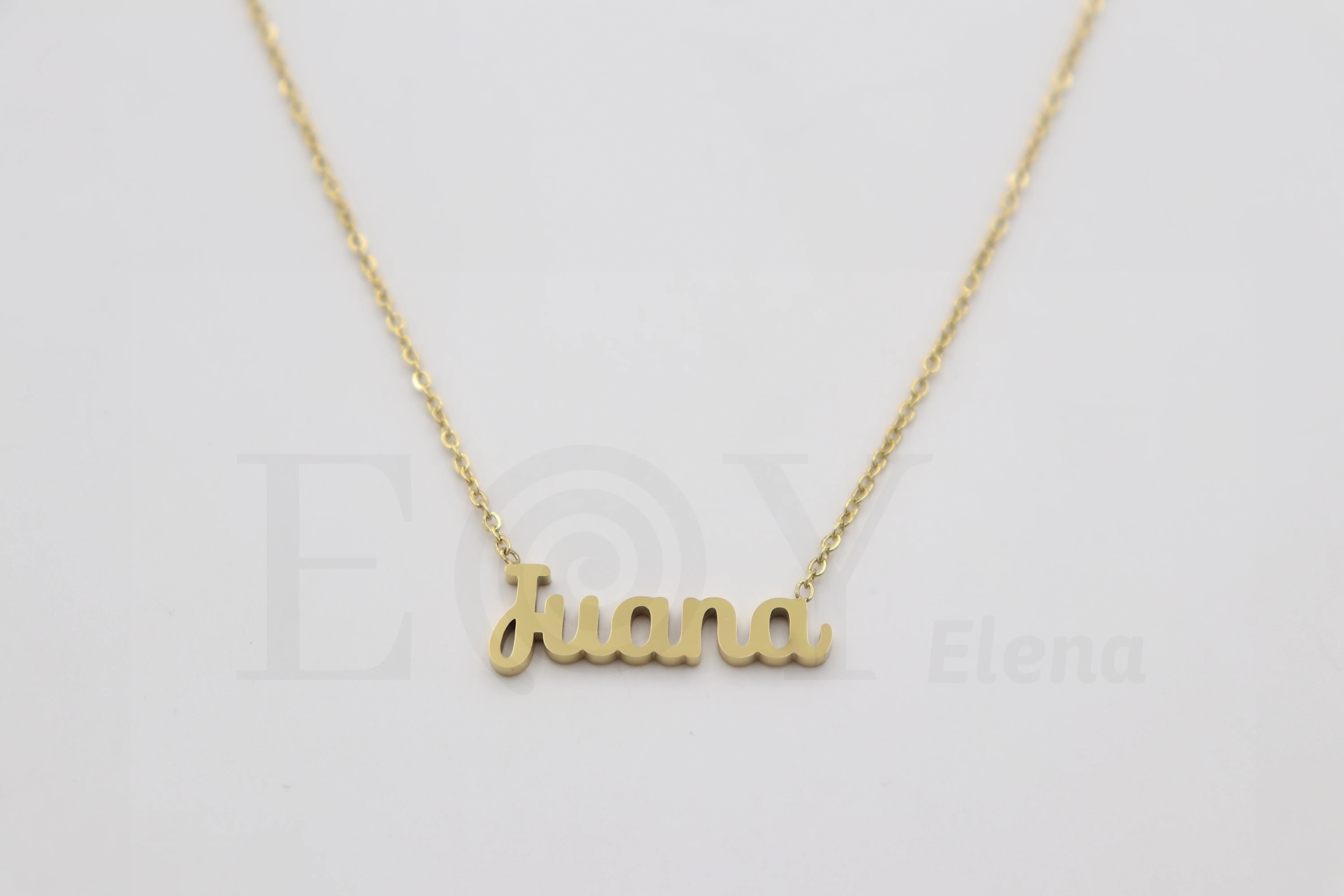 Collar De Acero Inox Con Nombre De Juana Color Dorado Alta Calidad Envió Desde España