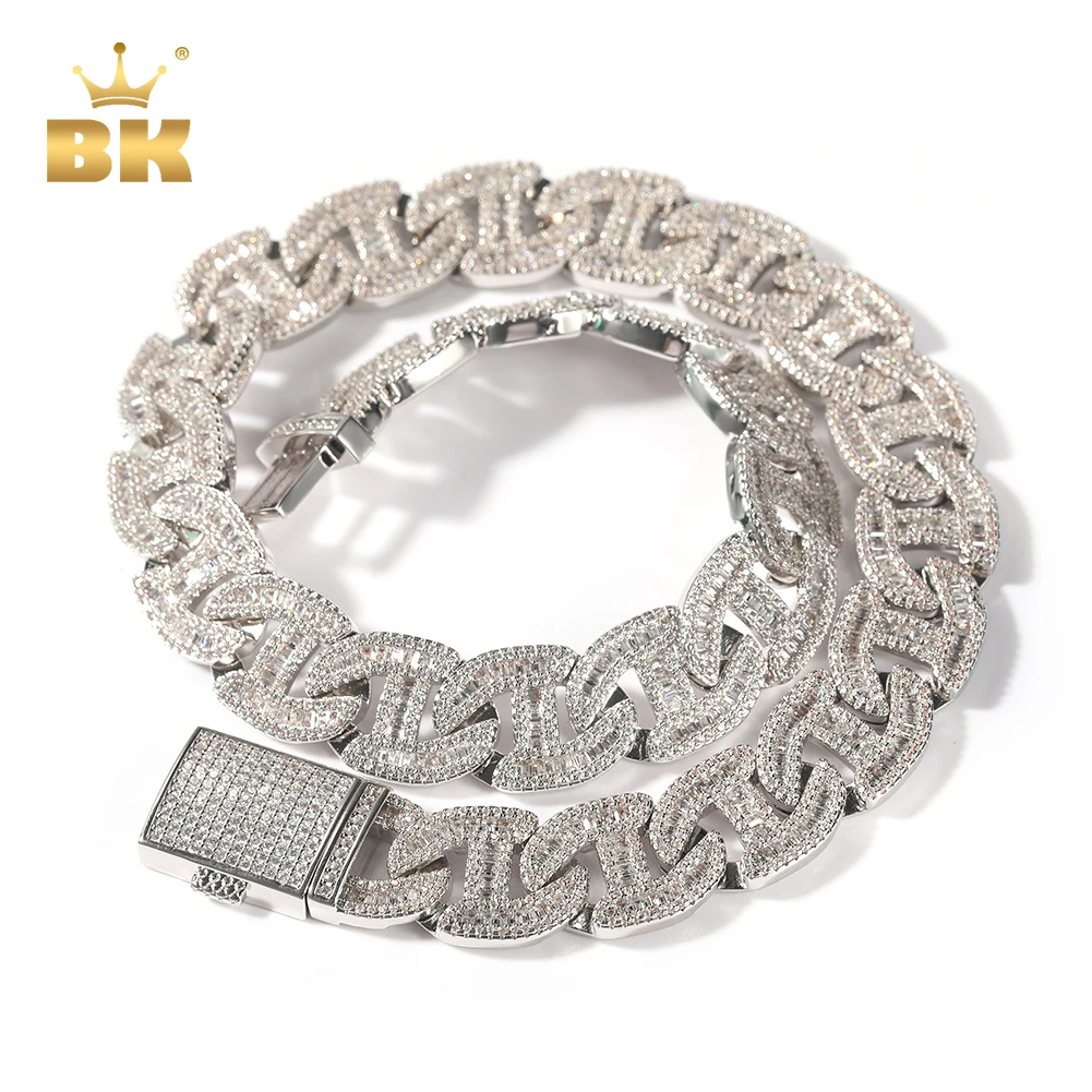 The BLING KING 17MM Heavy Miami Cuban Necklaces For Men Iced Out  Baguettecz Luxury Fashion Hiphop Jewelry Dropshipping