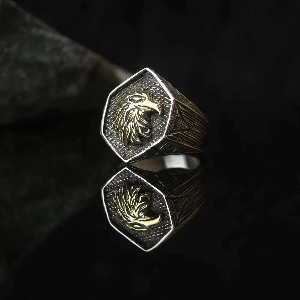 Eagle Bull Wolf Lion Figure High Quality Rings 925 Sterling Silver Fine Jewelry Gift All Size Gift