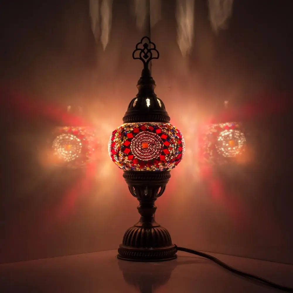 authentic handmade mosaic glass table top lamps Turkish hand made lamp romantic Desk Lamp handcrafted lamp anatolian style lamp