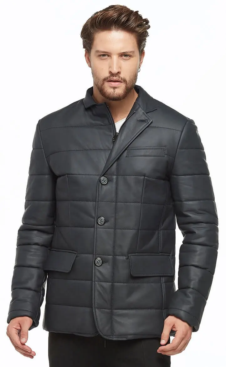 Morazzi Áo Bơm Hơi Áo Khoác Da Hải Quân Orjinal Da Cừu Thu Đông 2022 Biker Slim Size Lớn VintageTürkiye