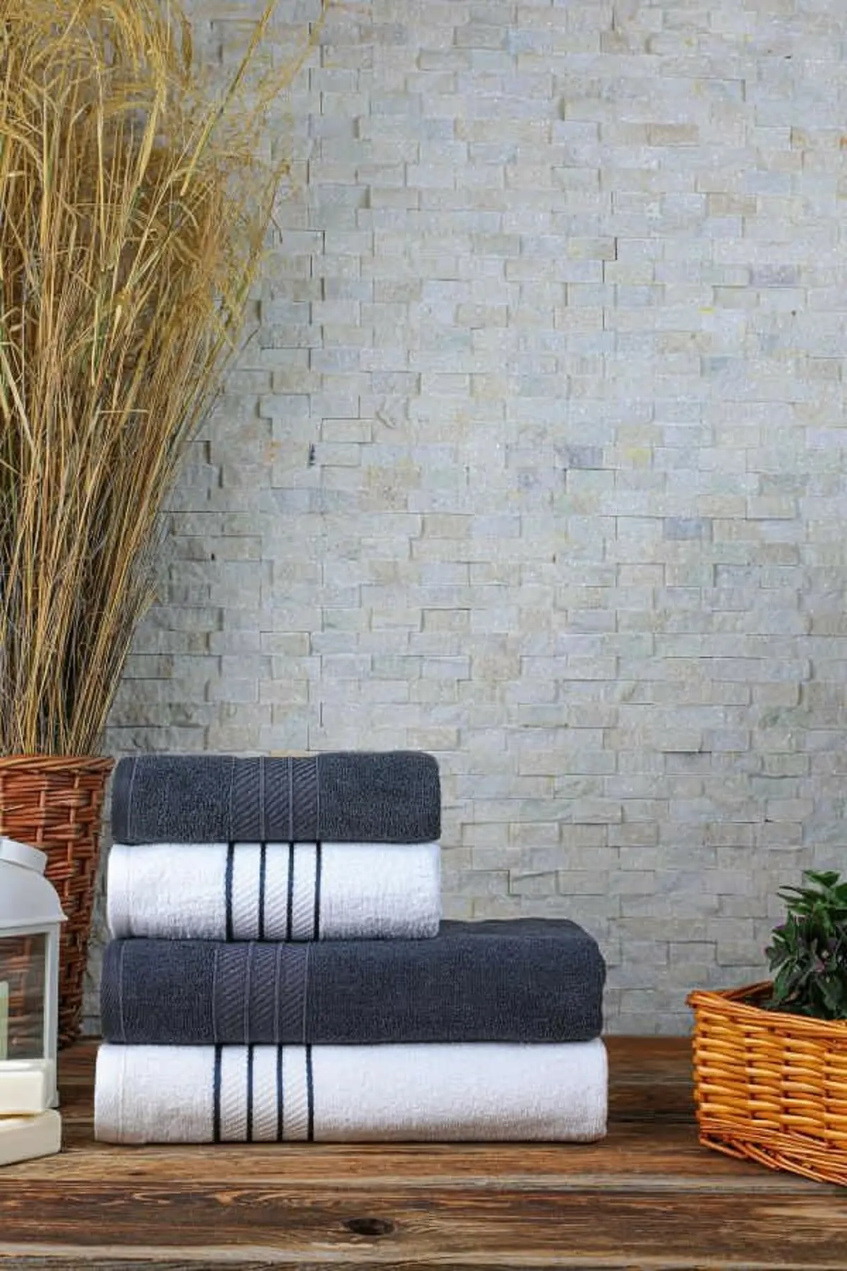 

Bath Towel Set 4 pcs, 70x140 and 50x90cm bleach cotton hand towel body towel dreyer for bathroom shower