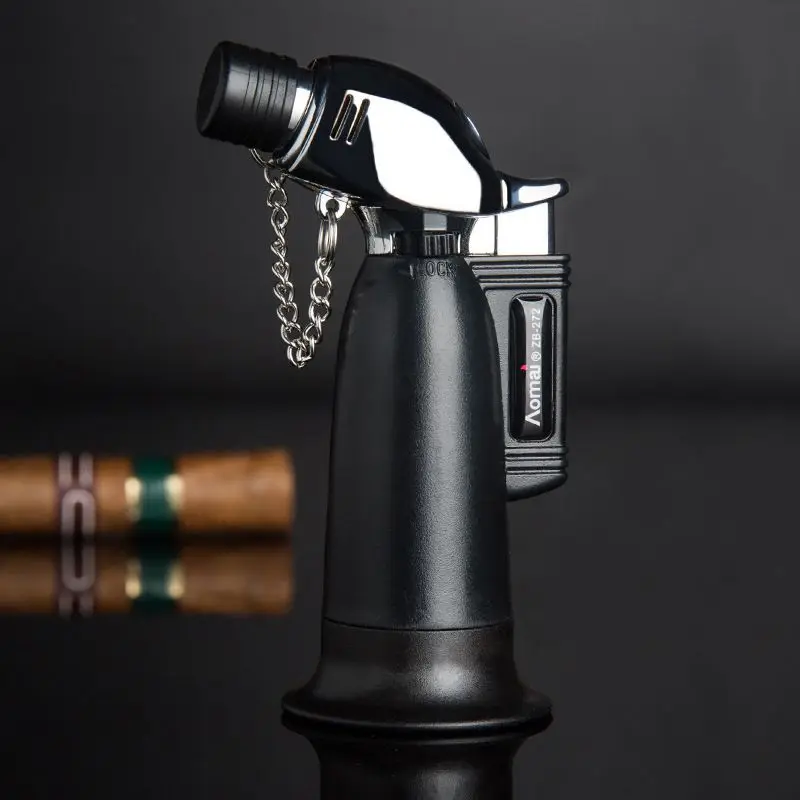

Creative Butane Gas Fixed Fire Welding Torch Windproof Torch Jet Cigarette Lighter Outdoor Camping BBQ Kitchen Lighter