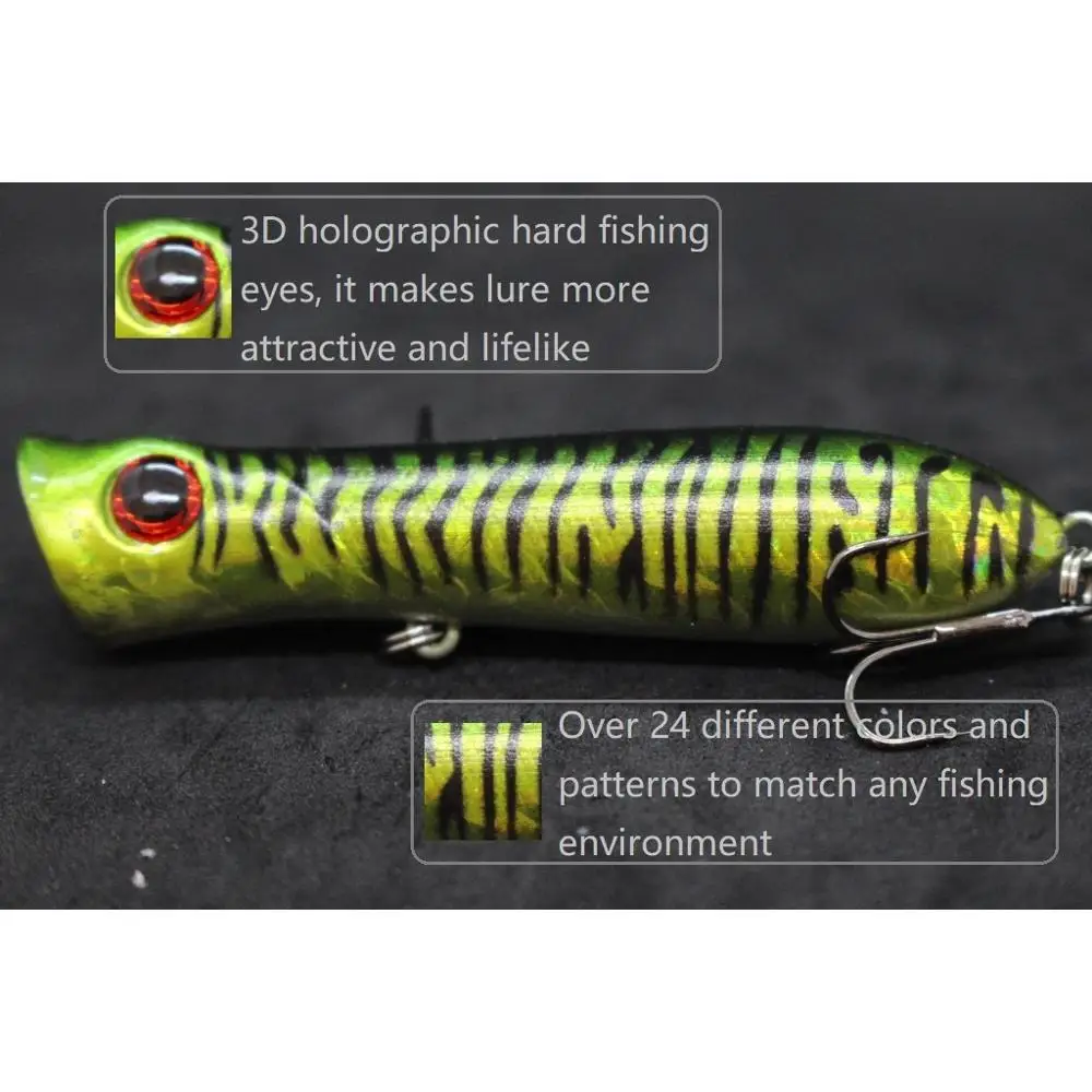 wLure Fishing Lure Topwater Popper 8cm 12g Crankbait Carp Fly Fresh Water Sea Insect bait Fake lure Ice Lure Fishing T683