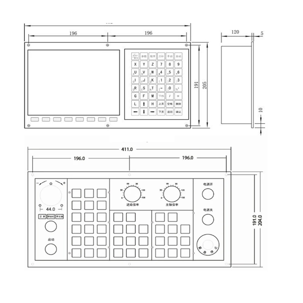 Профессиональный 5-осевой фрезерный контроллер с ЧПУ Mach 3 CNC1000MDb-5 панель управления с ЧПУ для серводвигателя